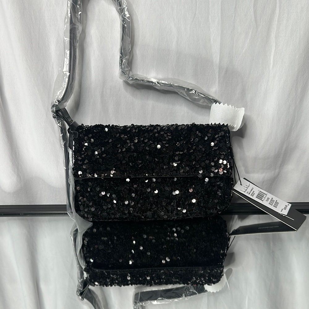 Sequin Black shoulder  Bag